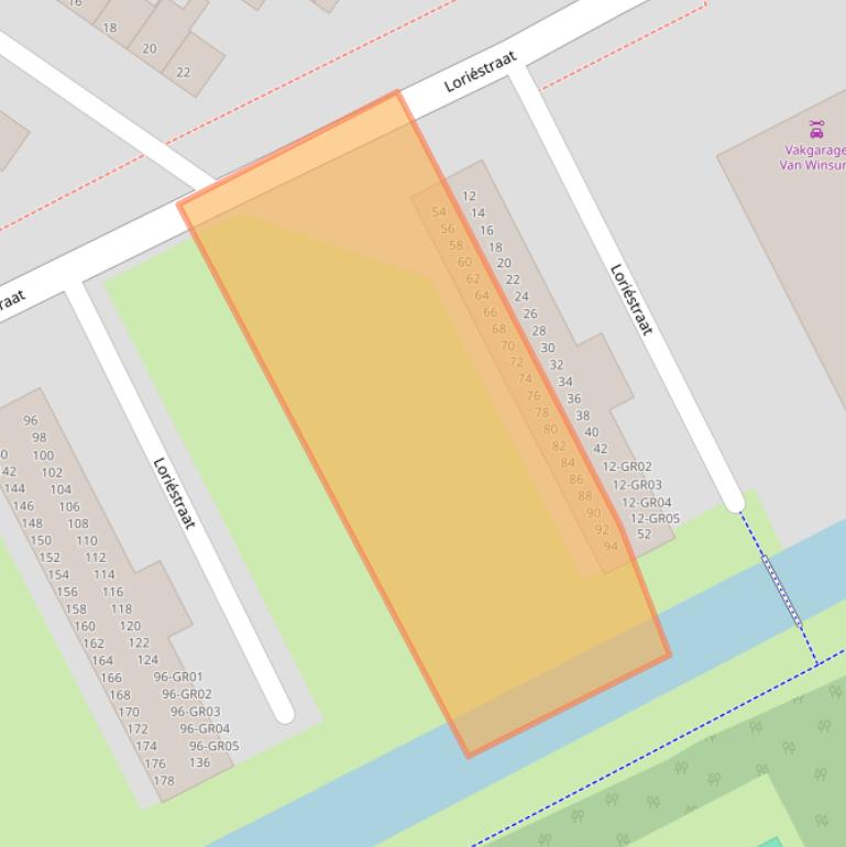 Kaart van postcodegebied 8265WB.