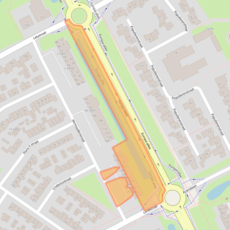 Kaart van postcodegebied 8265WN.