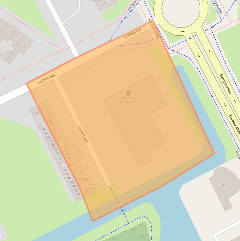 Kaart van postcodegebied 8265WX.