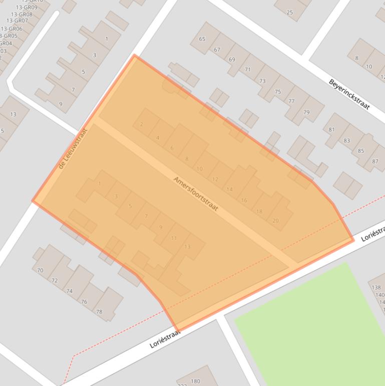 Kaart van postcodegebied 8265XD.