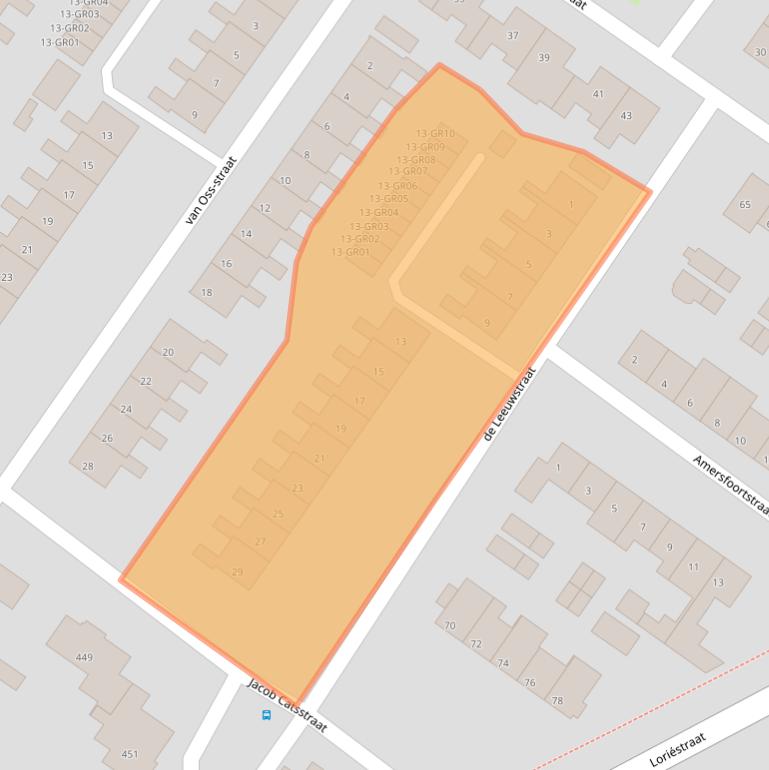 Kaart van postcodegebied 8265XE.