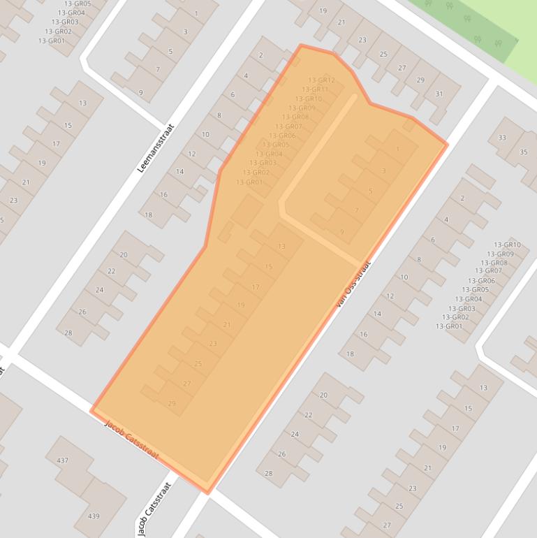 Kaart van postcodegebied 8265XH.