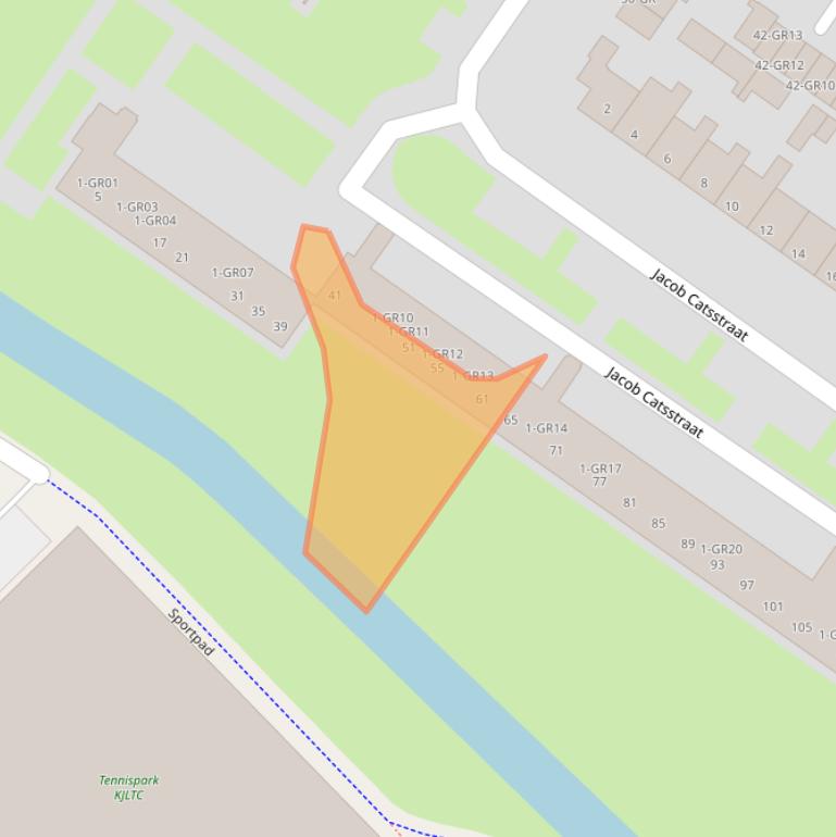 Kaart van postcodegebied 8265XK.