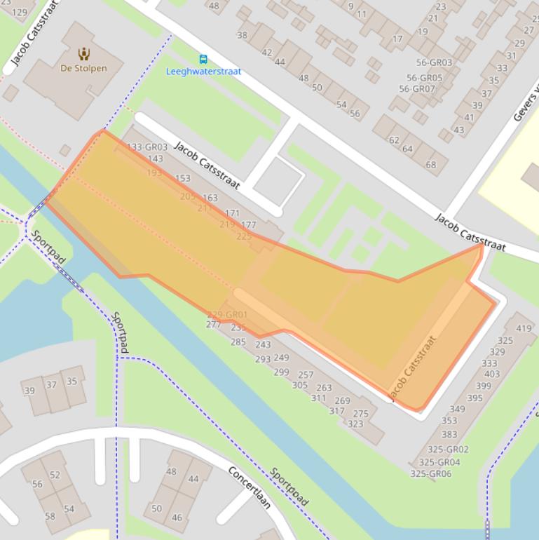 Kaart van postcodegebied 8265XP.