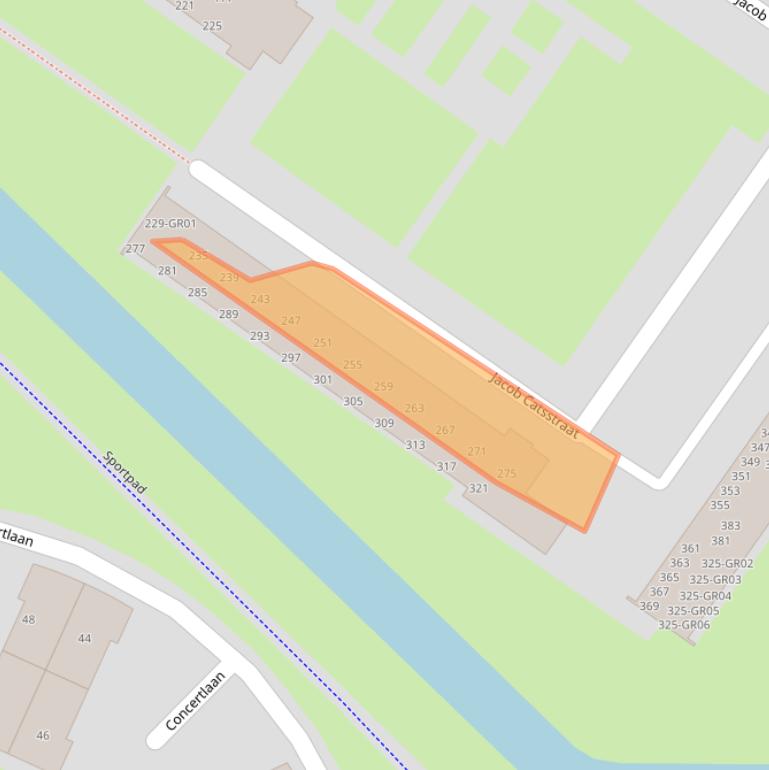 Kaart van postcodegebied 8265XR.