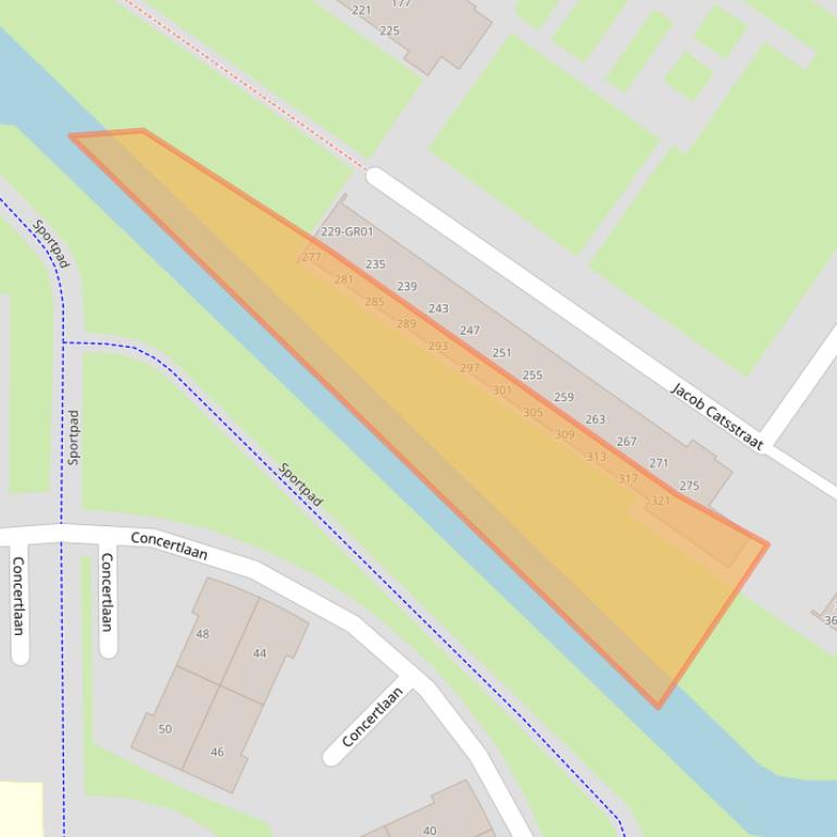 Kaart van postcodegebied 8265XS.