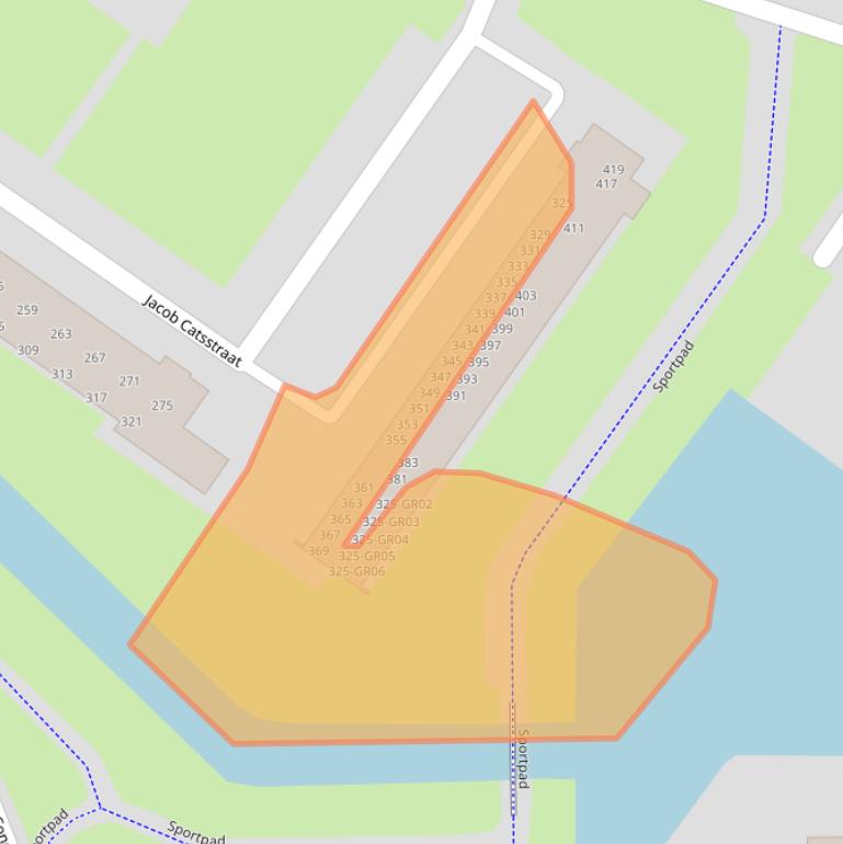 Kaart van postcodegebied 8265XT.