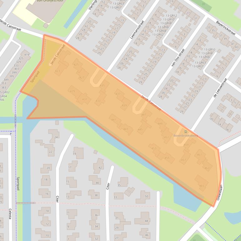 Kaart van postcodegebied 8265XW.