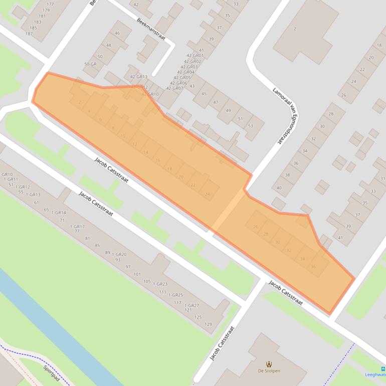 Kaart van postcodegebied 8265XX.