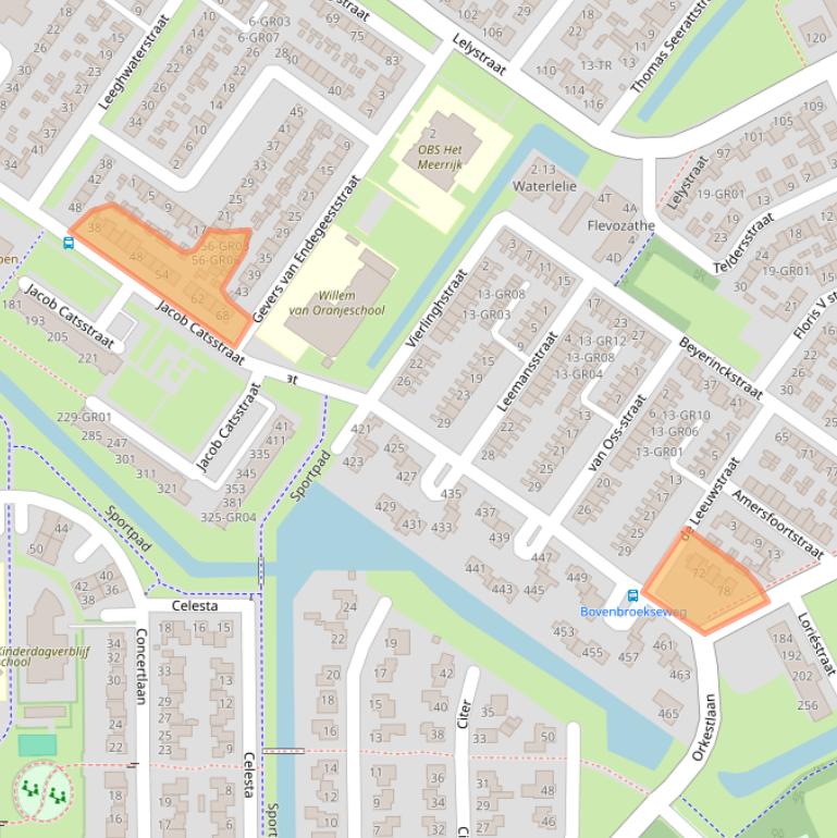 Kaart van postcodegebied 8265XZ.