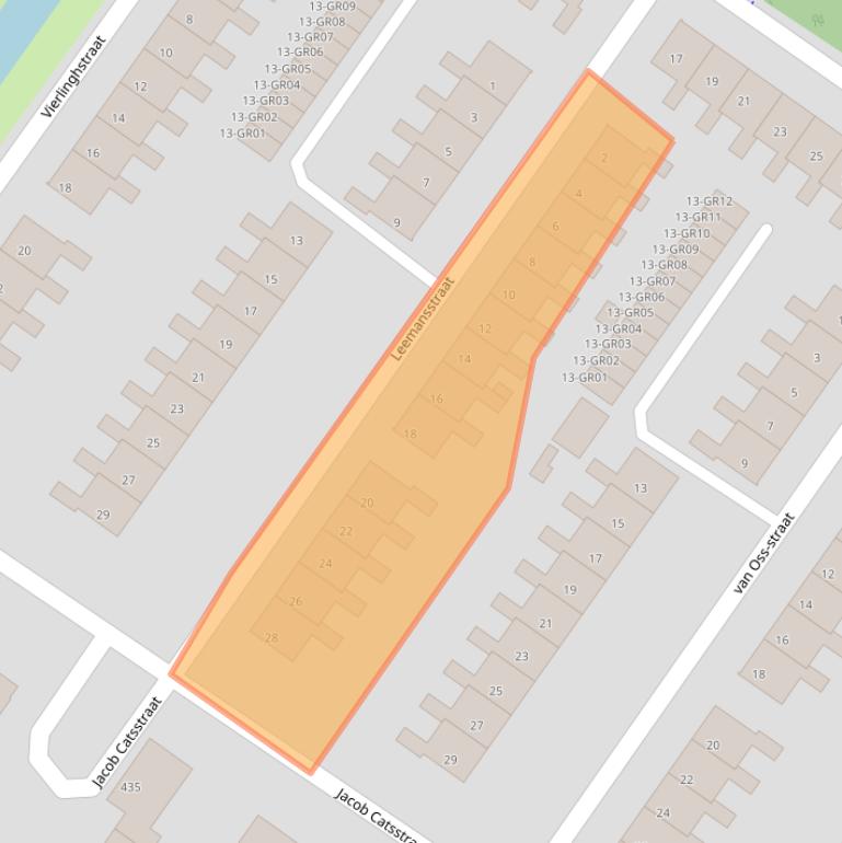 Kaart van postcodegebied 8265ZA.