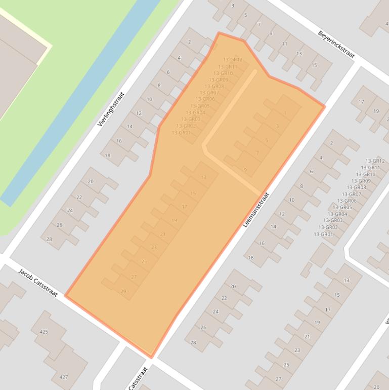 Kaart van postcodegebied 8265ZB.