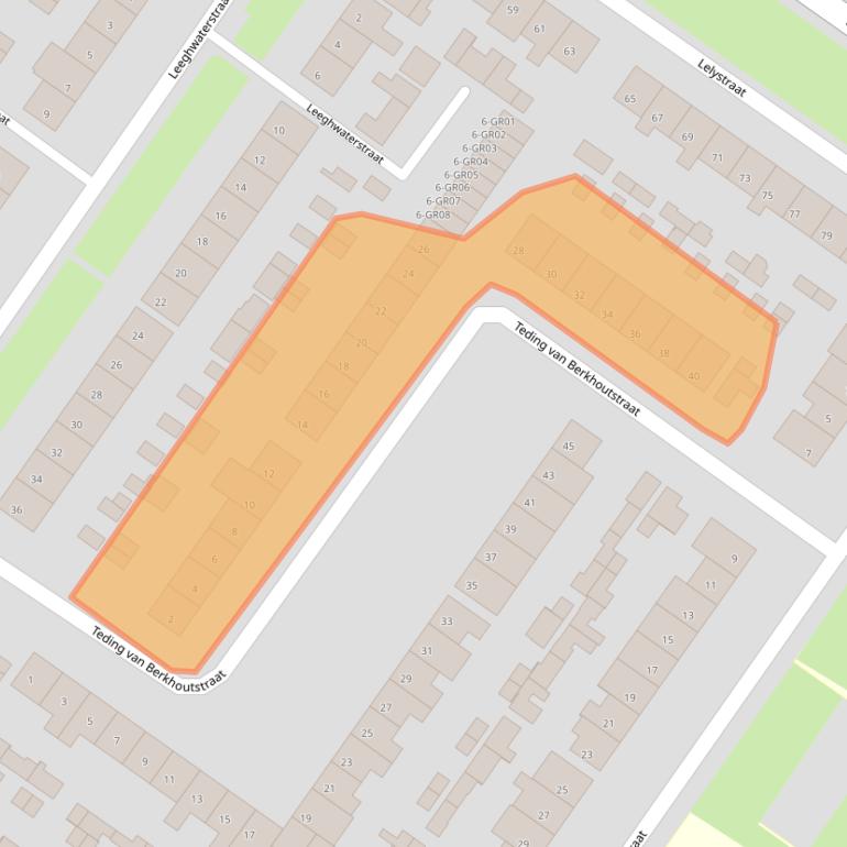 Kaart van postcodegebied 8265ZG.