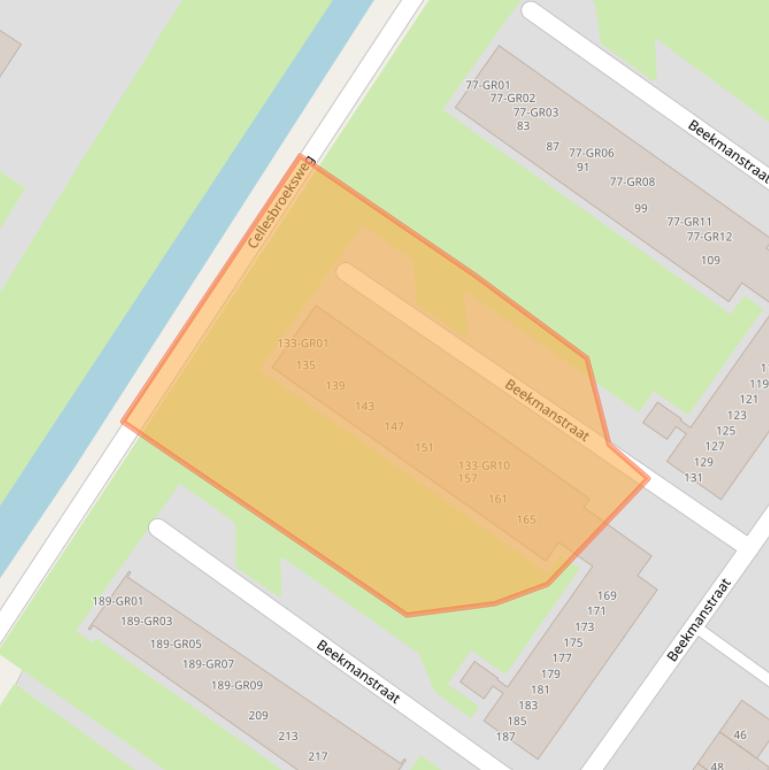 Kaart van postcodegebied 8265ZV.