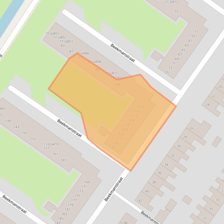 Kaart van postcodegebied 8265ZW.