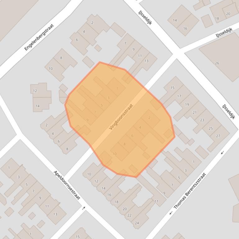 Kaart van postcodegebied 8266AG.