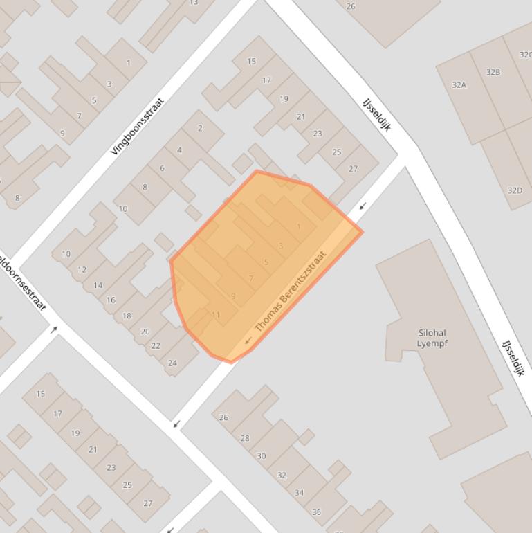 Kaart van postcodegebied 8266AH.