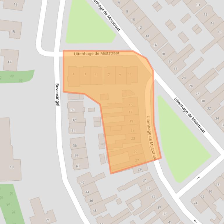 Kaart van postcodegebied 8266CA.