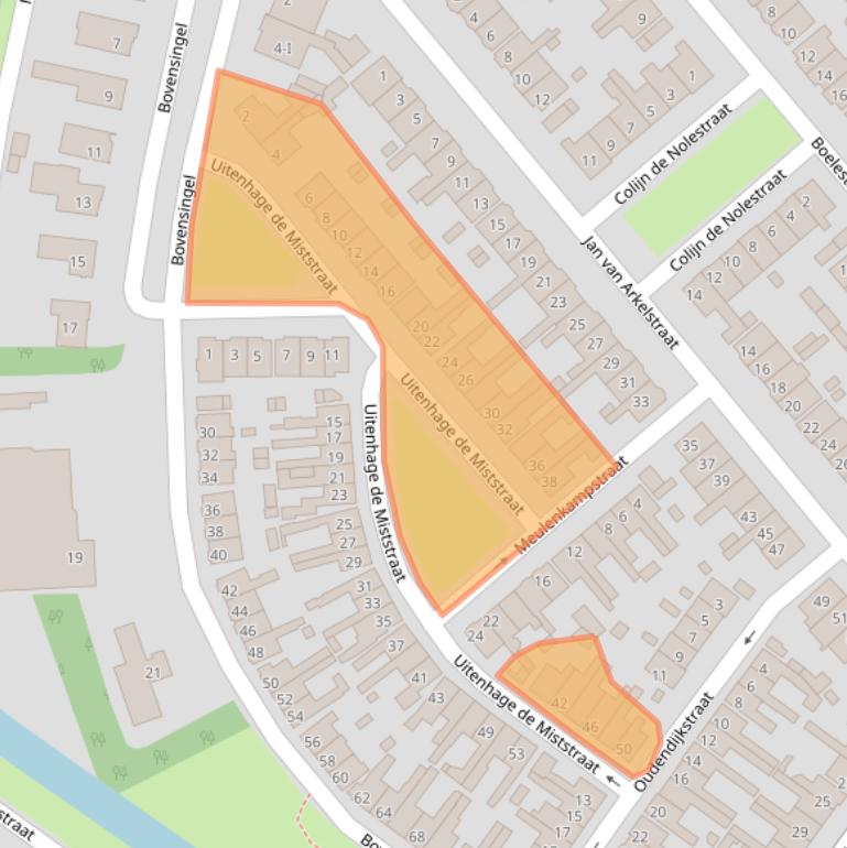 Kaart van postcodegebied 8266CC.