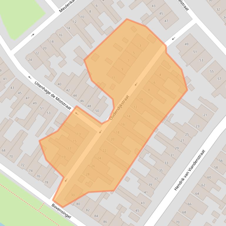 Kaart van postcodegebied 8266CE.