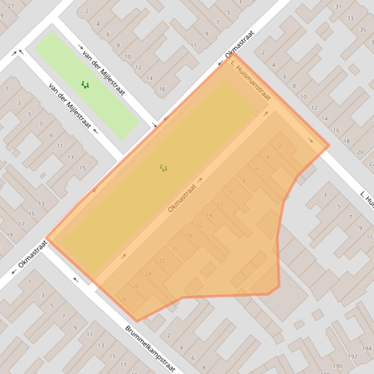 Kaart van postcodegebied 8266DB.