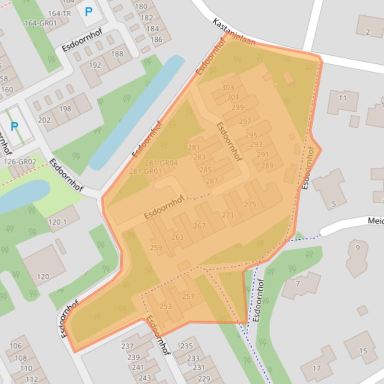 Kaart van postcodegebied 8266GJ.