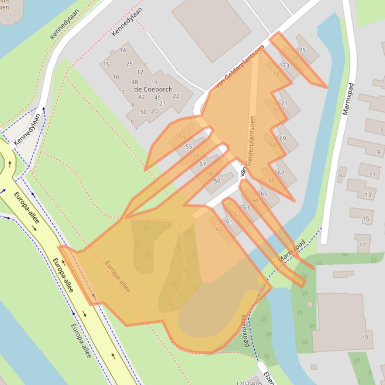 Kaart van postcodegebied 8266HB.