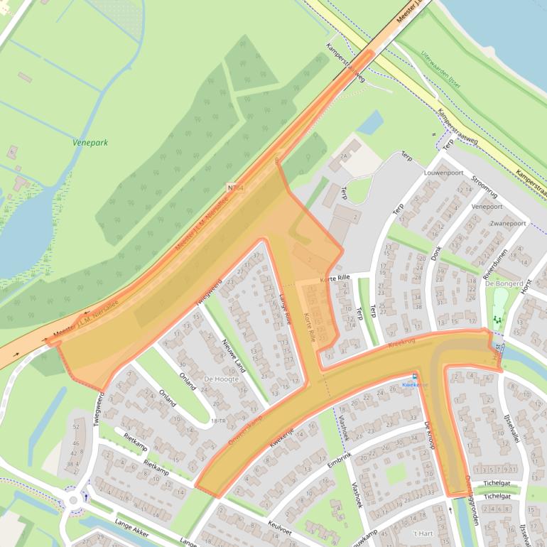 Kaart van postcodegebied 8266JG.