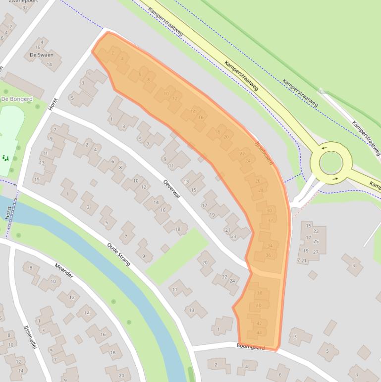 Kaart van postcodegebied 8266JH.