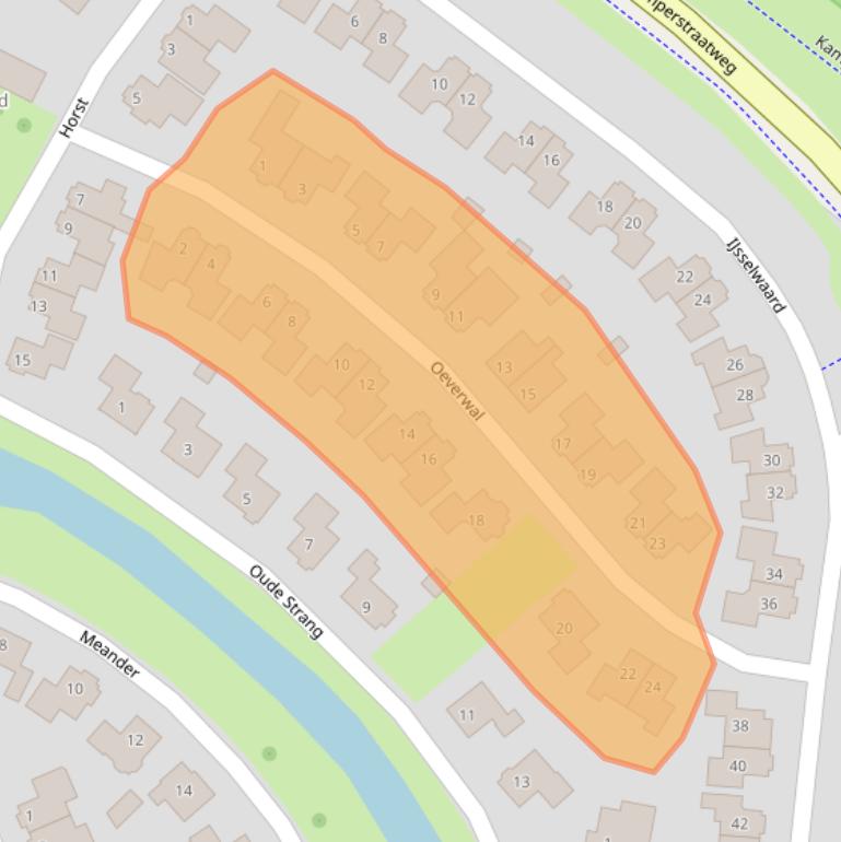 Kaart van postcodegebied 8266JK.