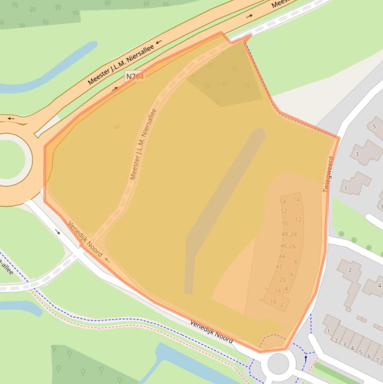 Kaart van postcodegebied 8266KR.