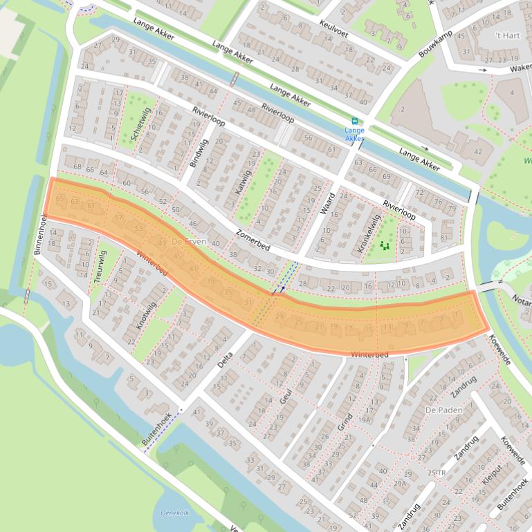 Kaart van postcodegebied 8266LA.
