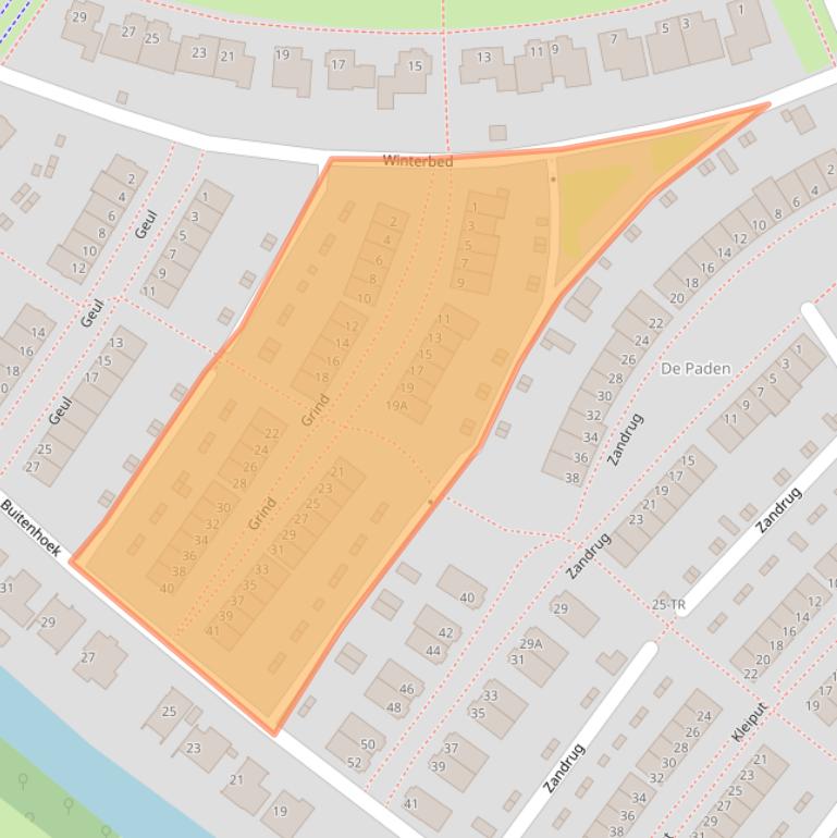 Kaart van postcodegebied 8266LD.