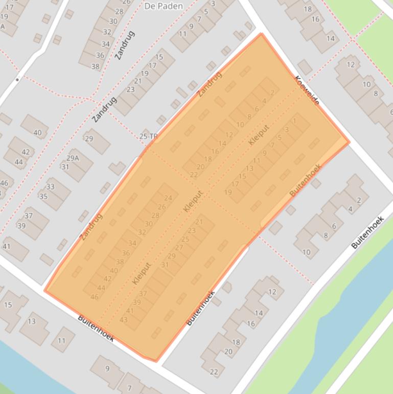 Kaart van postcodegebied 8266LG.