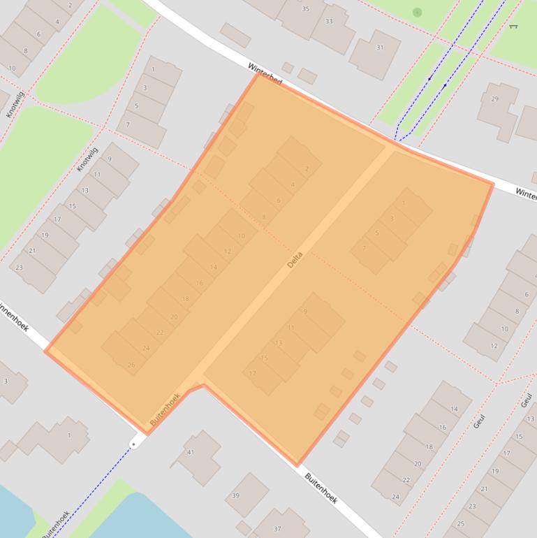 Kaart van postcodegebied 8266LJ.