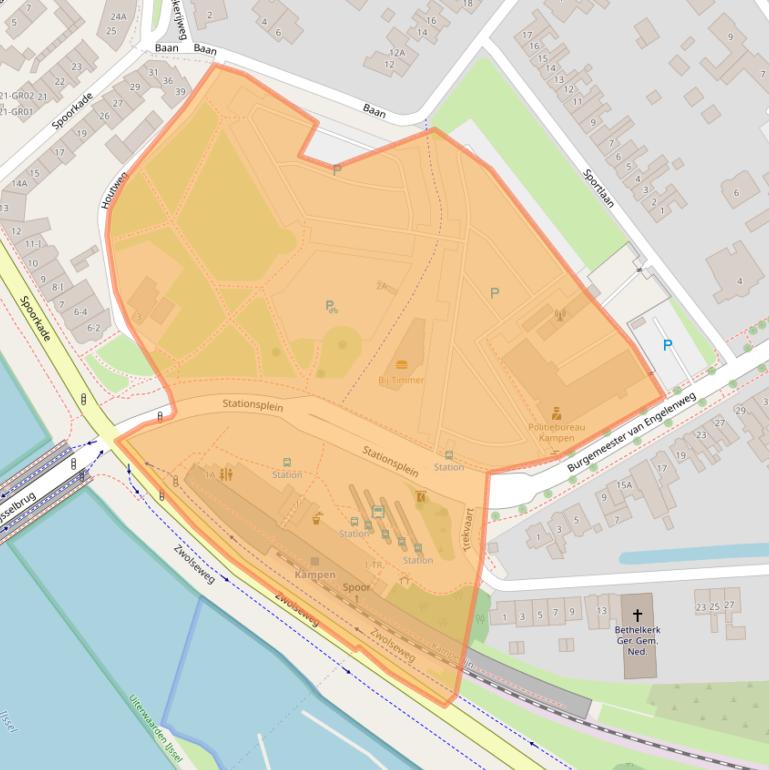 Kaart van postcodegebied 8267AB.