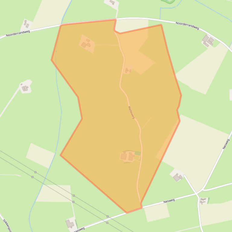 Kaart van postcodegebied 8267AS.