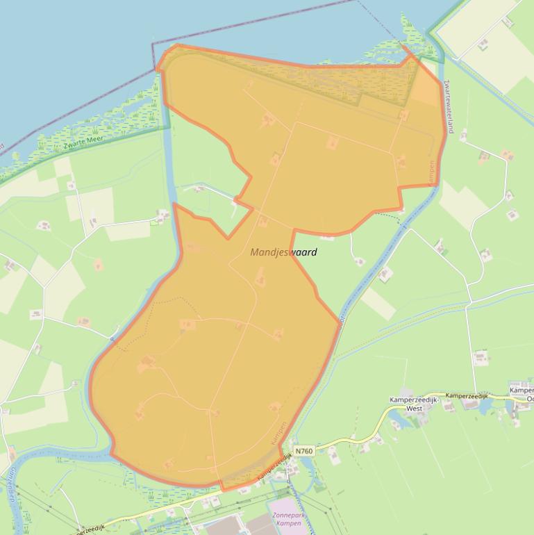 Kaart van postcodegebied 8267AW.