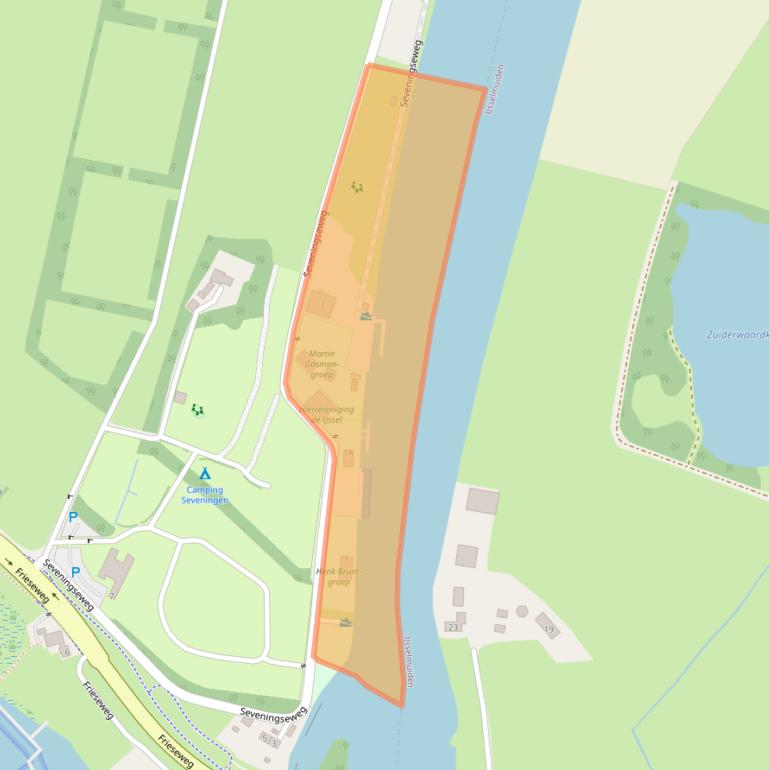 Kaart van postcodegebied 8267BA.