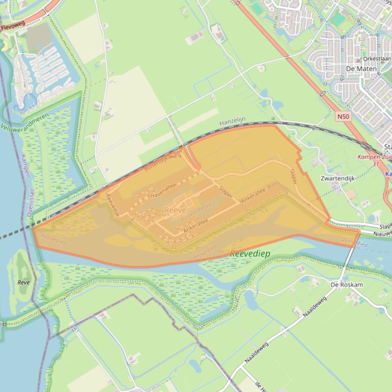 Kaart van postcodegebied 8269.