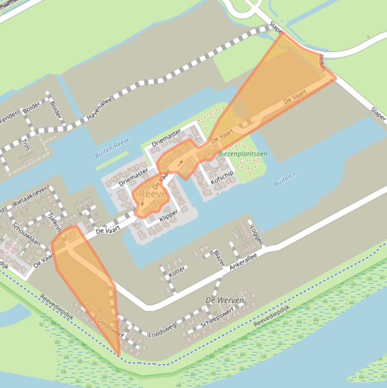 Kaart van postcodegebied 8269AB.