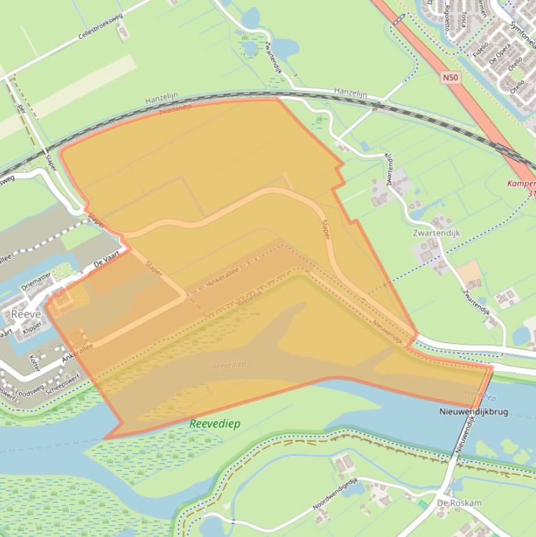 Kaart van postcodegebied 8269AC.