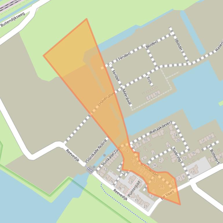 Kaart van postcodegebied 8269AM.