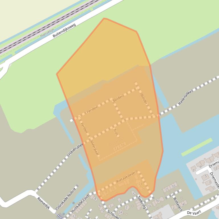 Kaart van postcodegebied 8269AP.