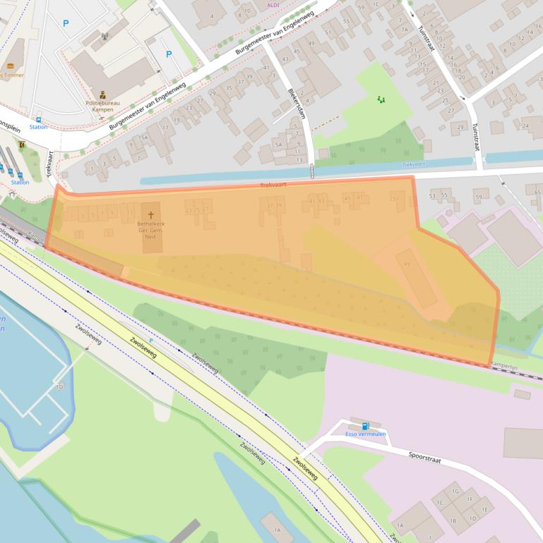 Kaart van postcodegebied 8271AA.