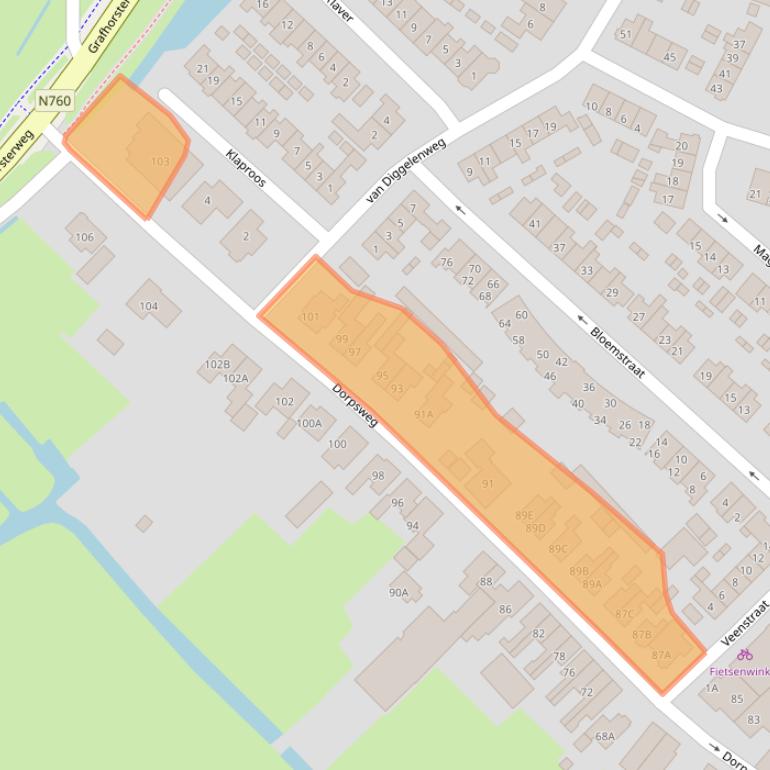 Kaart van postcodegebied 8271BL.