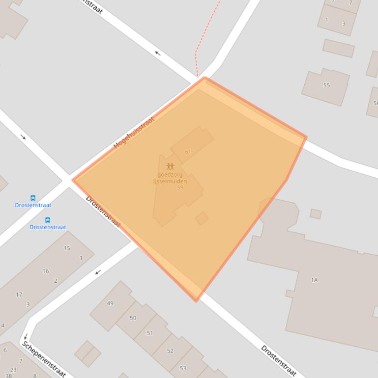 Kaart van postcodegebied 8271BS.