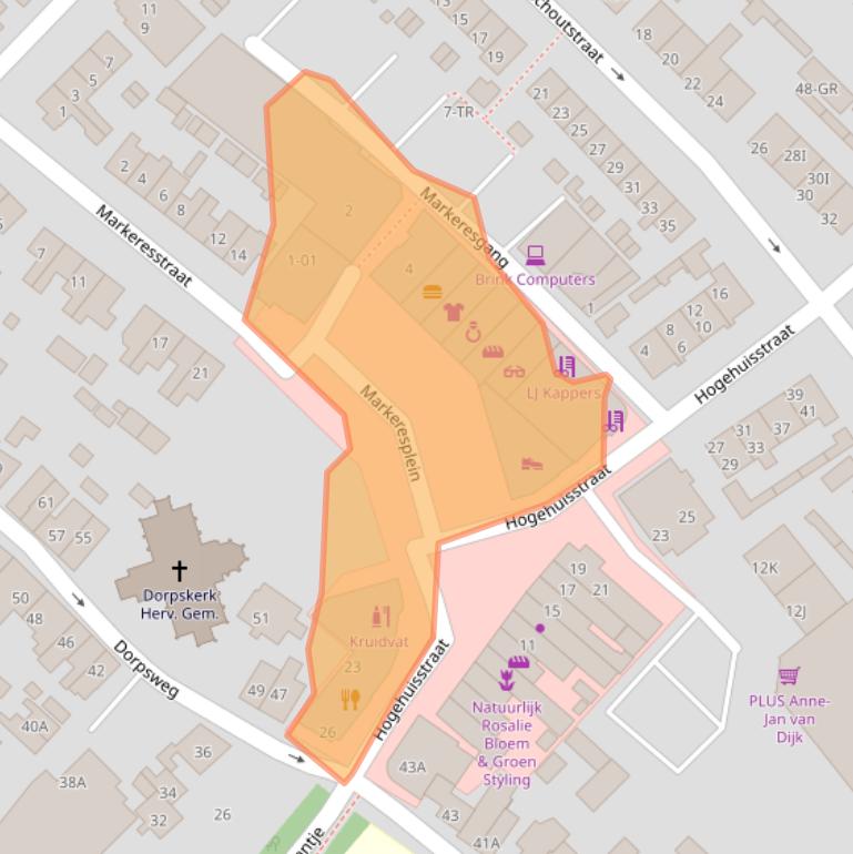 Kaart van postcodegebied 8271BV.