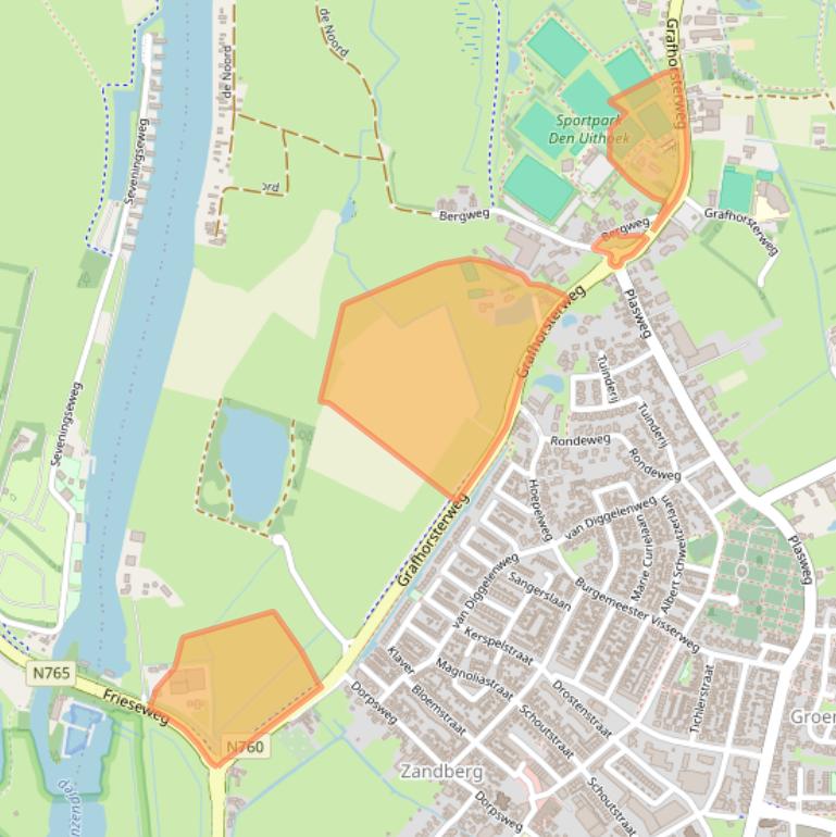 Kaart van postcodegebied 8271BX.