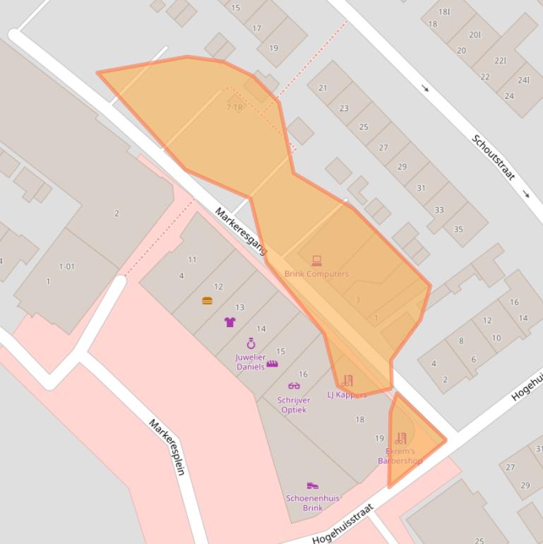 Kaart van postcodegebied 8271BZ.